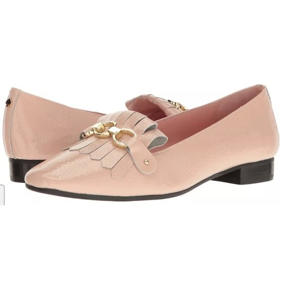 Kate Spade Karen Tuxedo Leather  Loafer Blush 7.5 - Picture 6 of 8